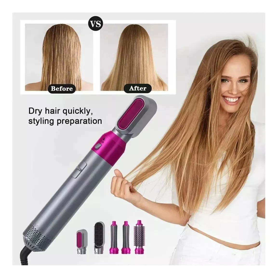 CEPILLO CABELLO BELLEZA MUJER PEIDADO VERSATIL RONDON - 7