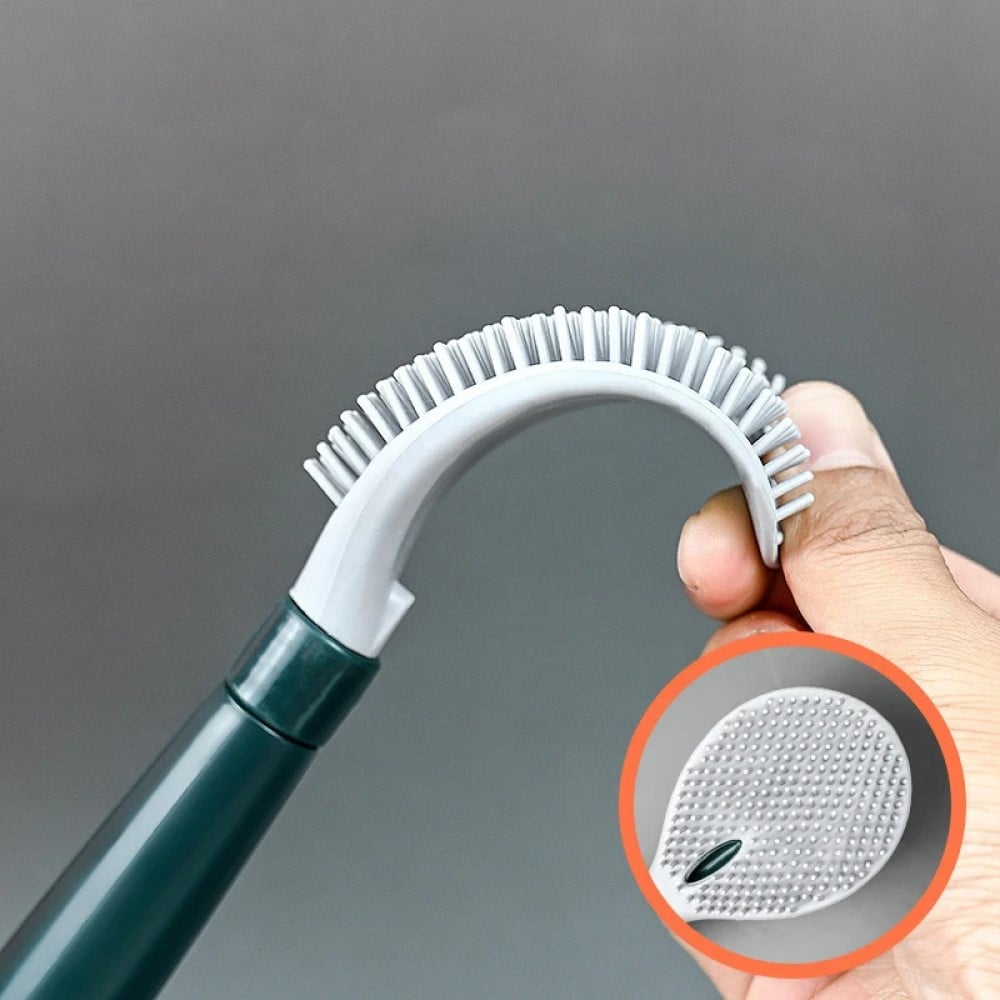 CEPILLO LIMPIADOR BAÑO WC SANITARIA DISPENSADOR JABÓN RONDON - 2