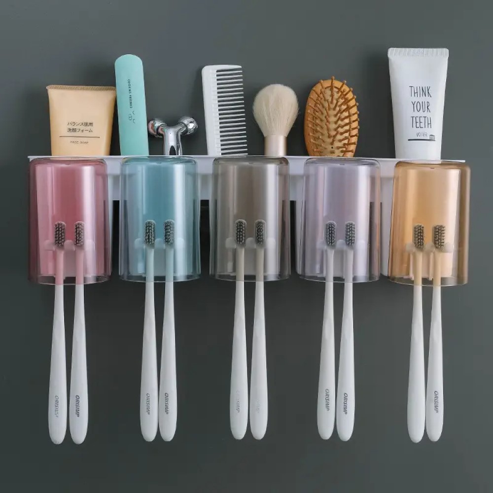 SOPORTE CEPILLO DIENTES PARED DISPENSADOR BAÑO RONDON - 2