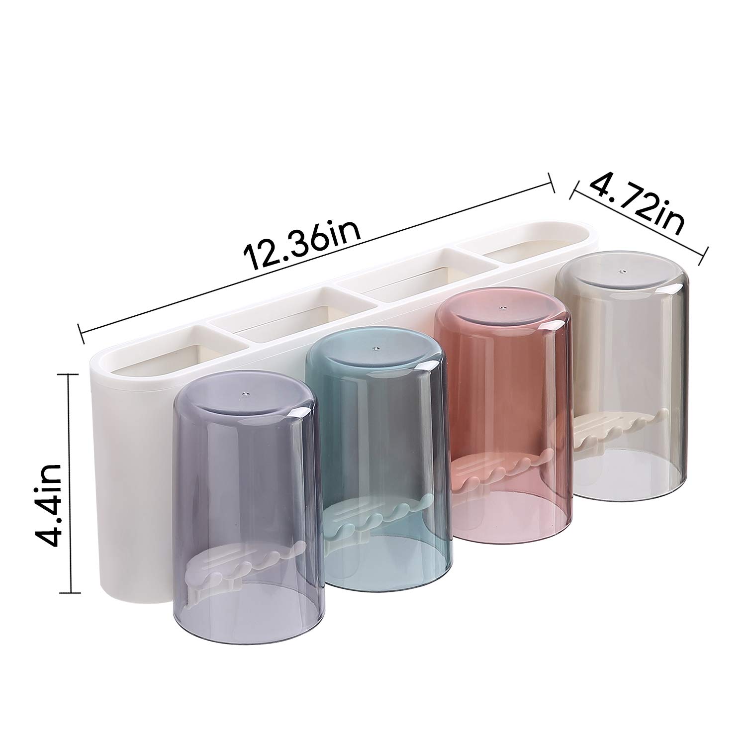 SOPORTE CEPILLO DIENTES PARED DISPENSADOR BAÑO RONDON - 6