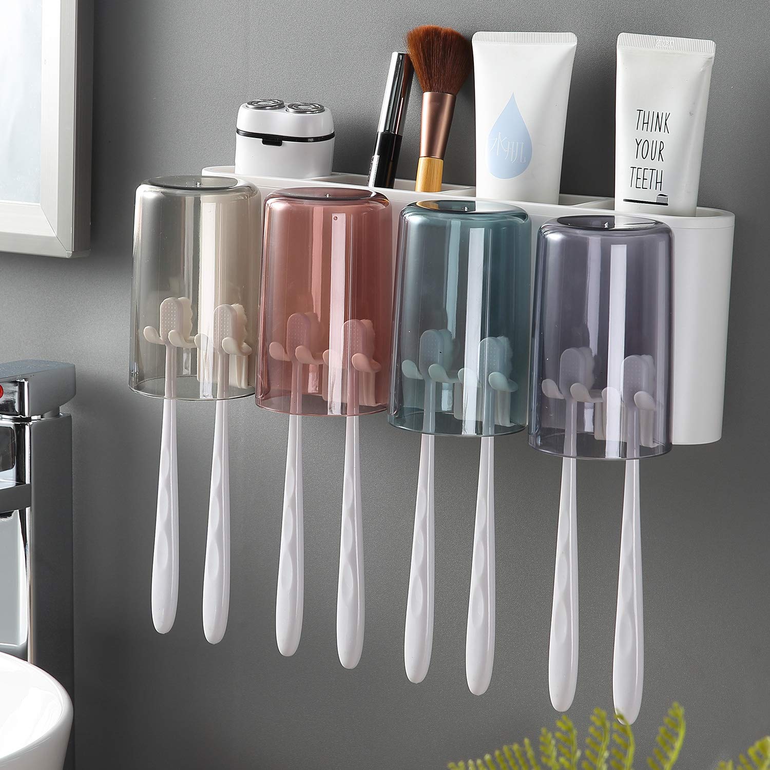 SOPORTE CEPILLO DIENTES PARED DISPENSADOR BAÑO RONDON - 7