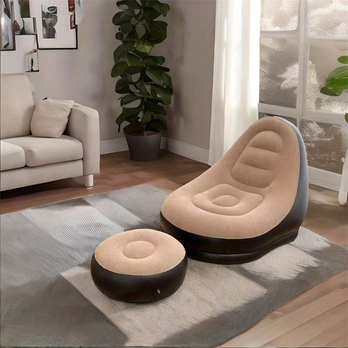 SOFA SILLON INFLABLE PORTATIL COMODIDAD HOGAR PARQUE RONDON - 3