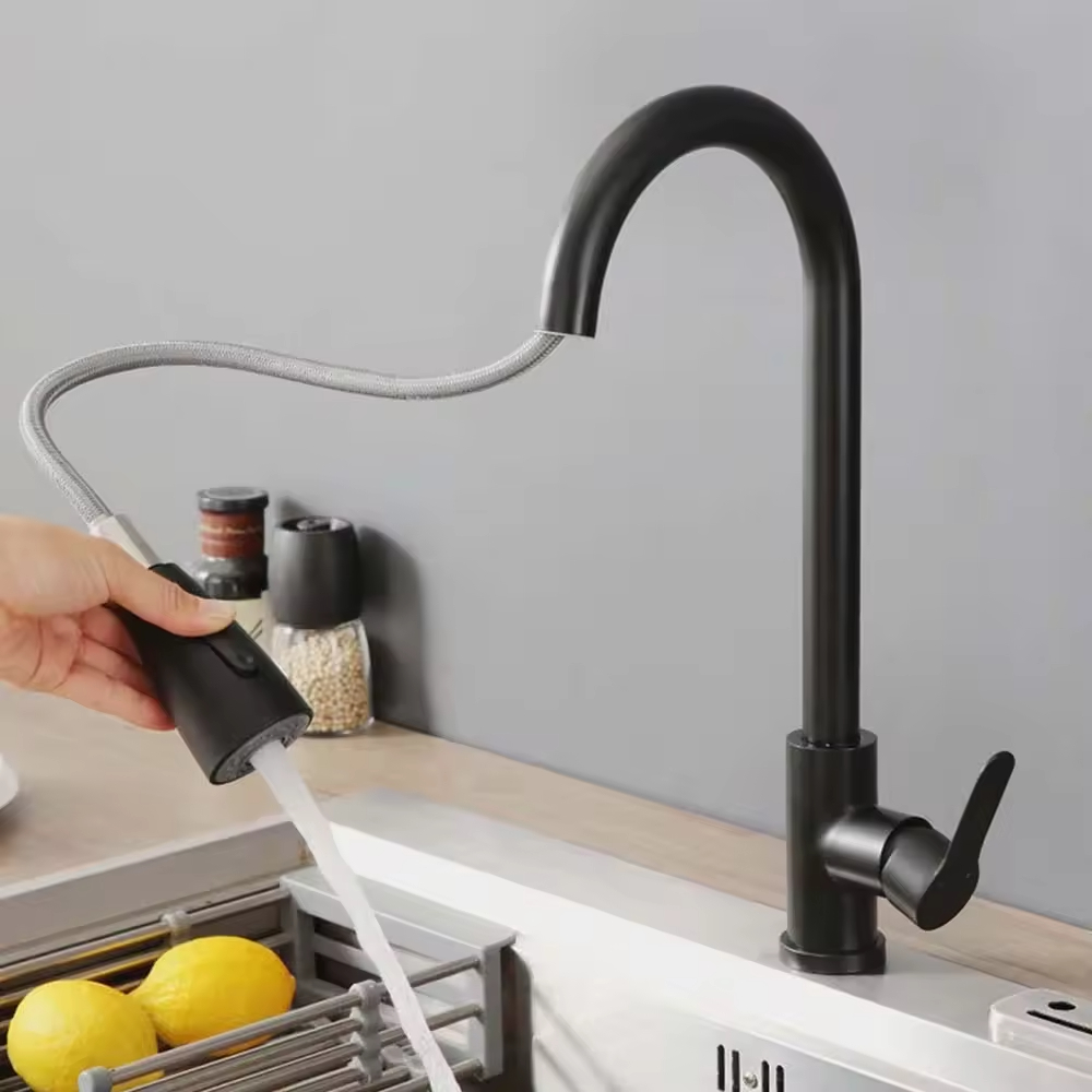 GRIFO COCINA EXTRAÍBLE MEZCLADOR AGUA ROTACIÓN RONDON - 9
