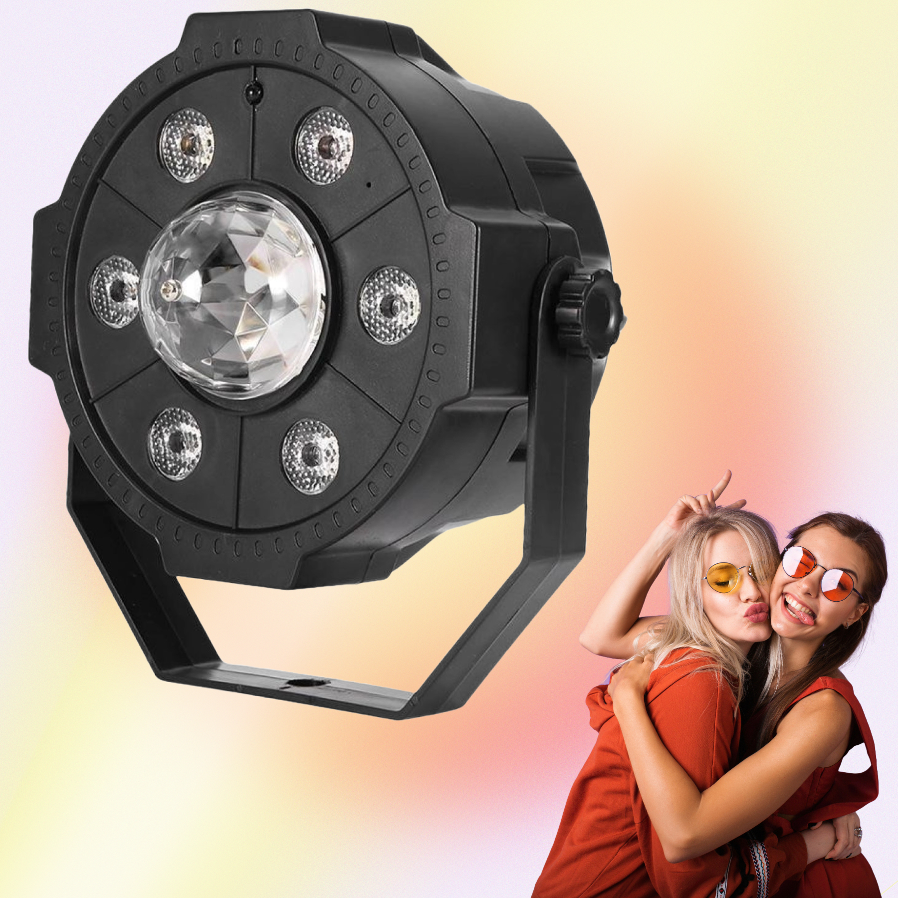 LUZ LED REFLECTOR RGBW PAR LED LUZ DISCO FIESTA RONDON - 3