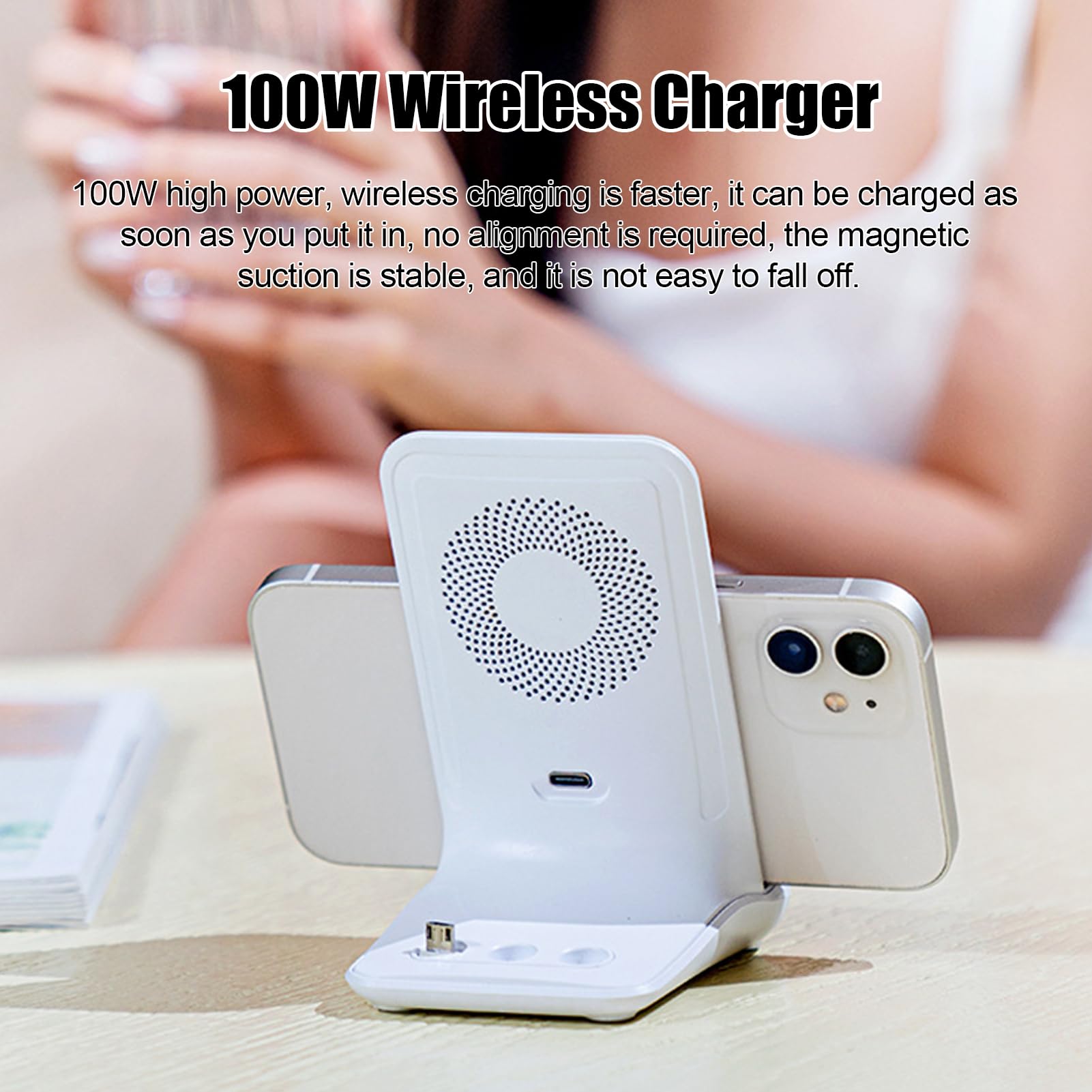 CARGADOR INALÁMBRICO CELULAR SOPORTE CARGA MAGNETICA RONDON - 1