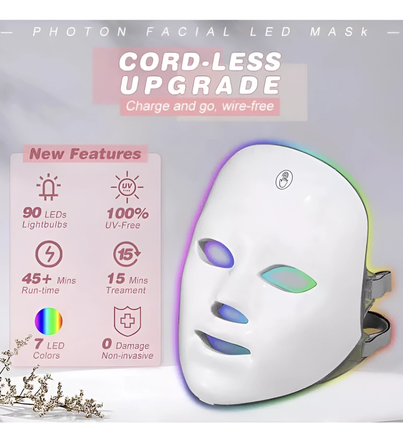 MASCARA FACIAL LED CUIDADO PIEL ANTI ENVEJECIMIENTO RONDON - 5