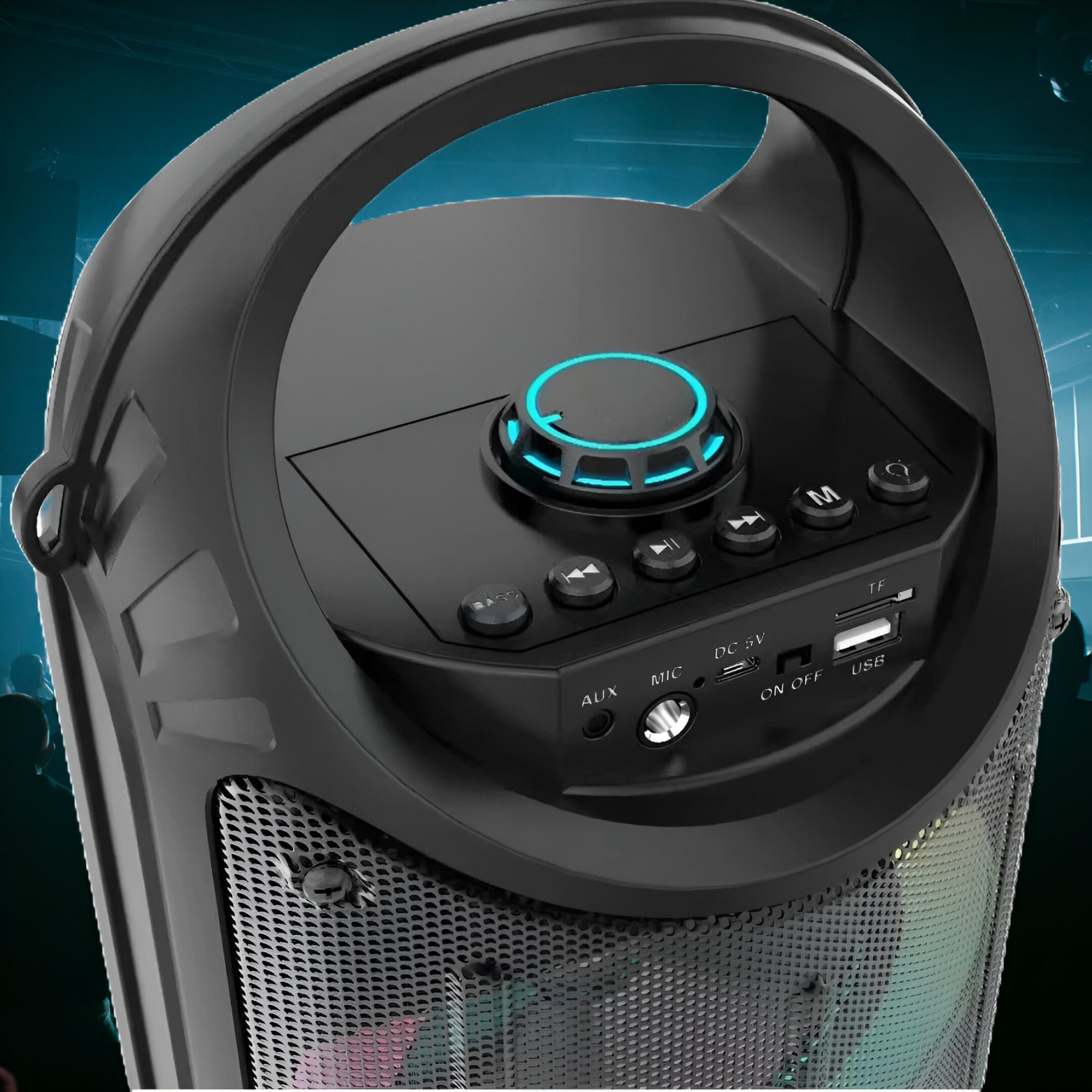 PARLANTE PORTATIL BLUETOOTH INALÁMBRICO KARAOKE RONDON - 2