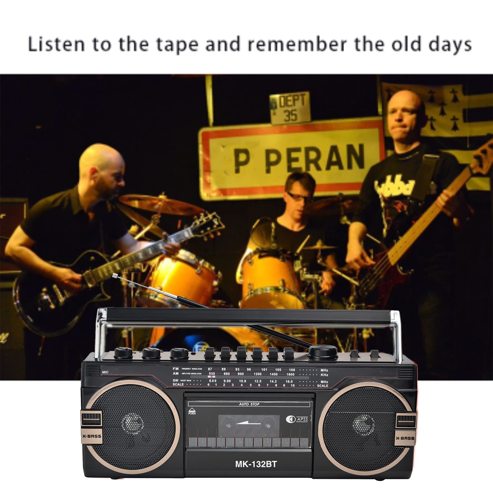 PARLANTE PORTÁTIL ALTAVOZ ESTÉREO RETRO INTEGRADO RONDON - 5