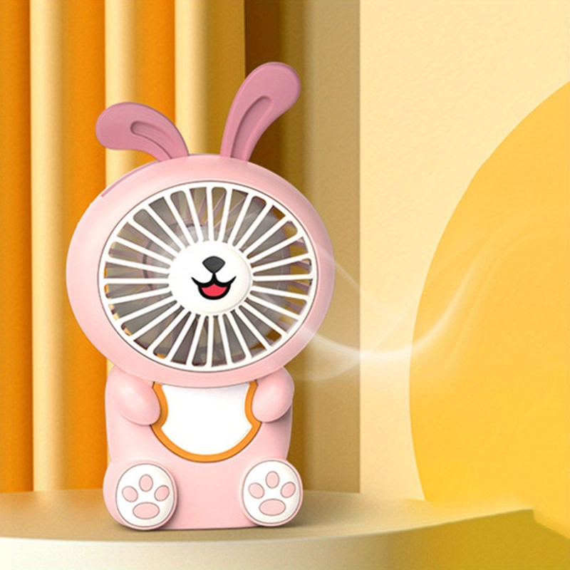 MINI VENTILADOR USB RECARGABLE PORTATIL CON LUCES LED RONDON - 1