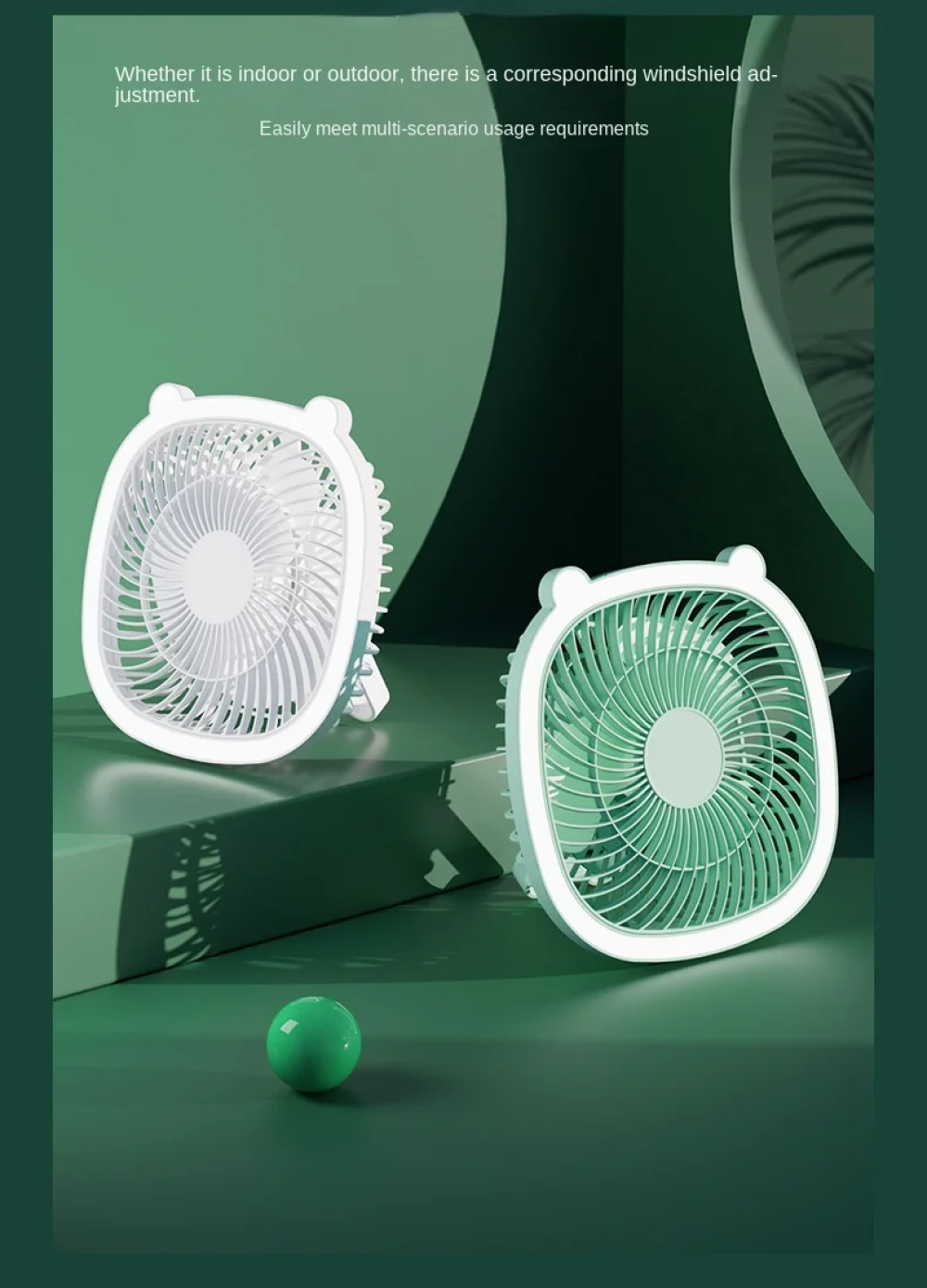 VENTILADOR CAMPING RECARGABLE PORTATIL LED MANO RONDON - 9