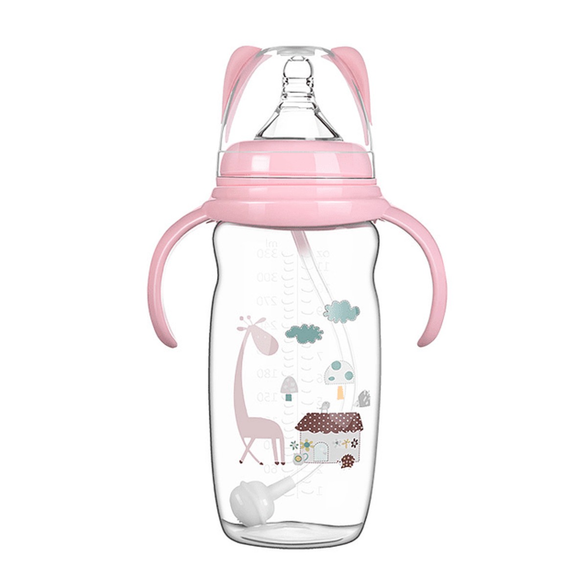 MAMADERA BIBERÓN LECHE BEBÉS AGUA DOBLE ASA CALIDAD RONDON - 5