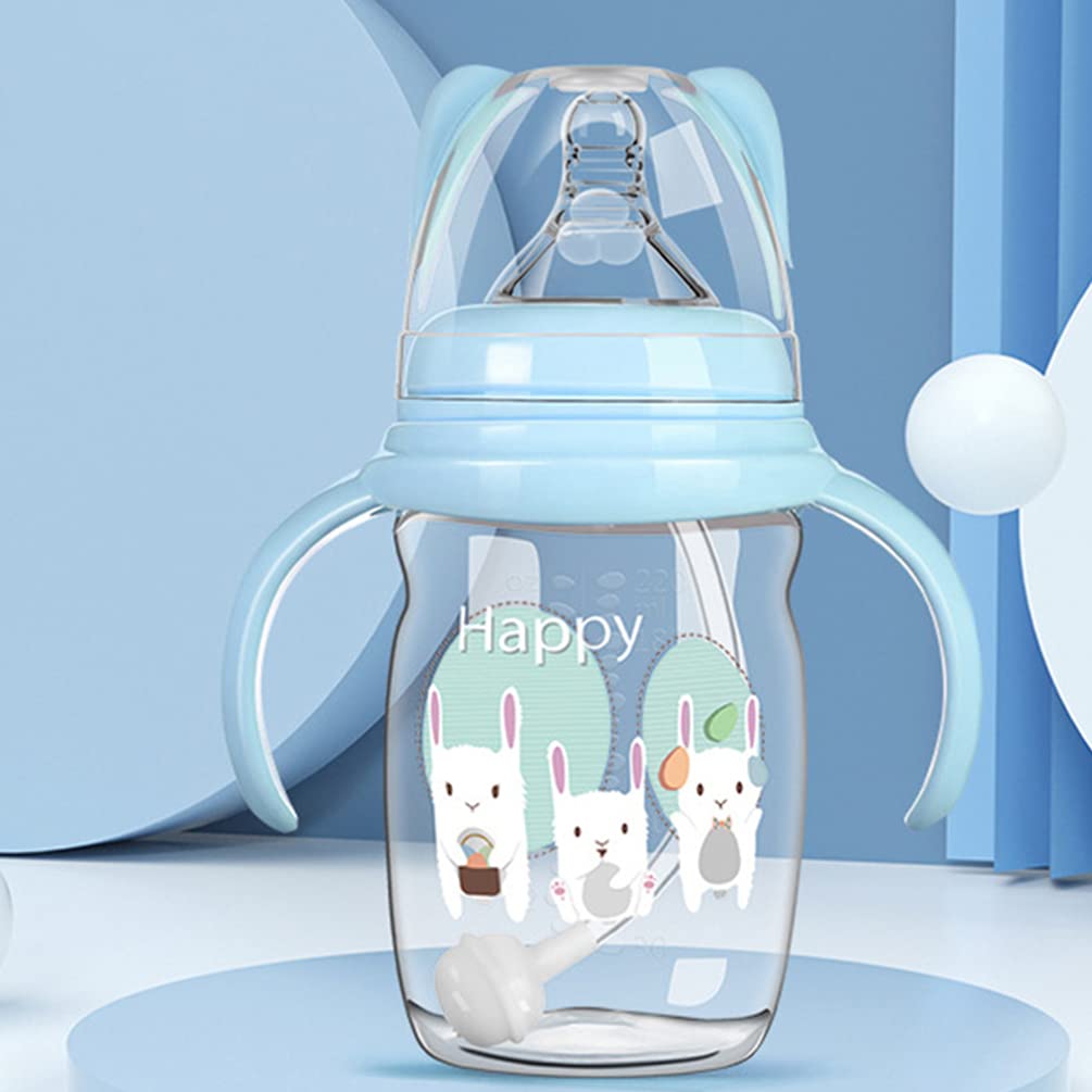 MAMADERA BIBERÓN LECHE BEBÉS AGUA DOBLE ASA CALIDAD RONDON - 9