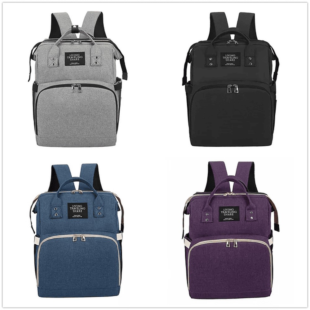 PAÑALERA BEBÉ TIPO CUNA PORTATIL FACIL LLEVAR MOCHILA RONDON - 1