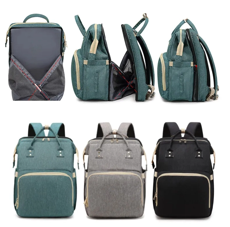 PAÑALERA BEBÉ TIPO CUNA PORTATIL FACIL LLEVAR MOCHILA RONDON - 2