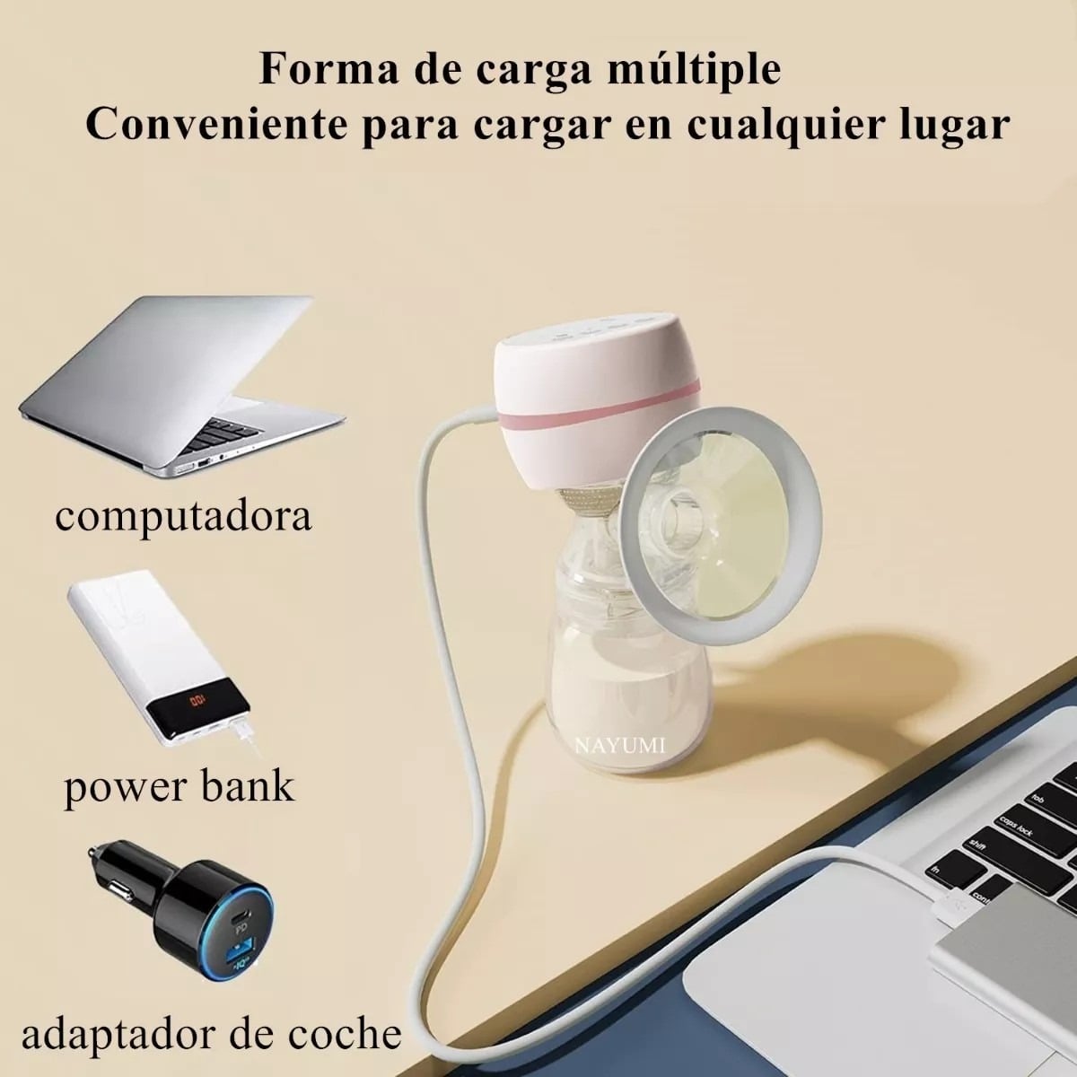 EXTRACTOR LECHE PORTÁTIL ORDEÑADOR SUCCIÓN FUERTE RONDON - 1