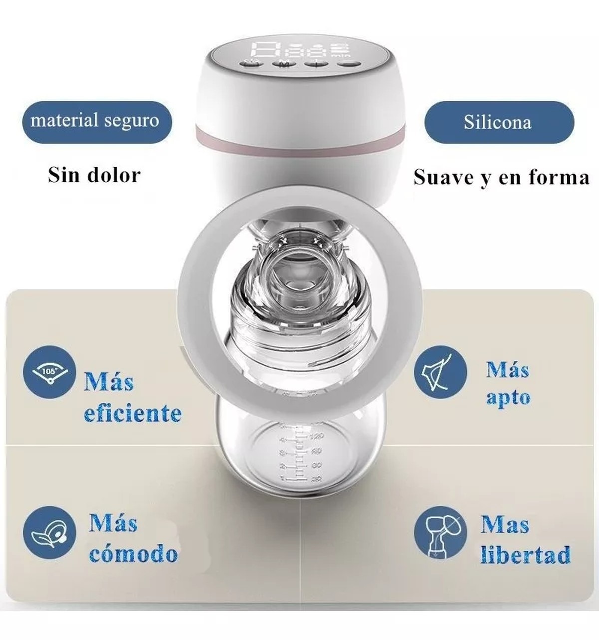 EXTRACTOR LECHE PORTÁTIL ORDEÑADOR SUCCIÓN FUERTE RONDON - 5