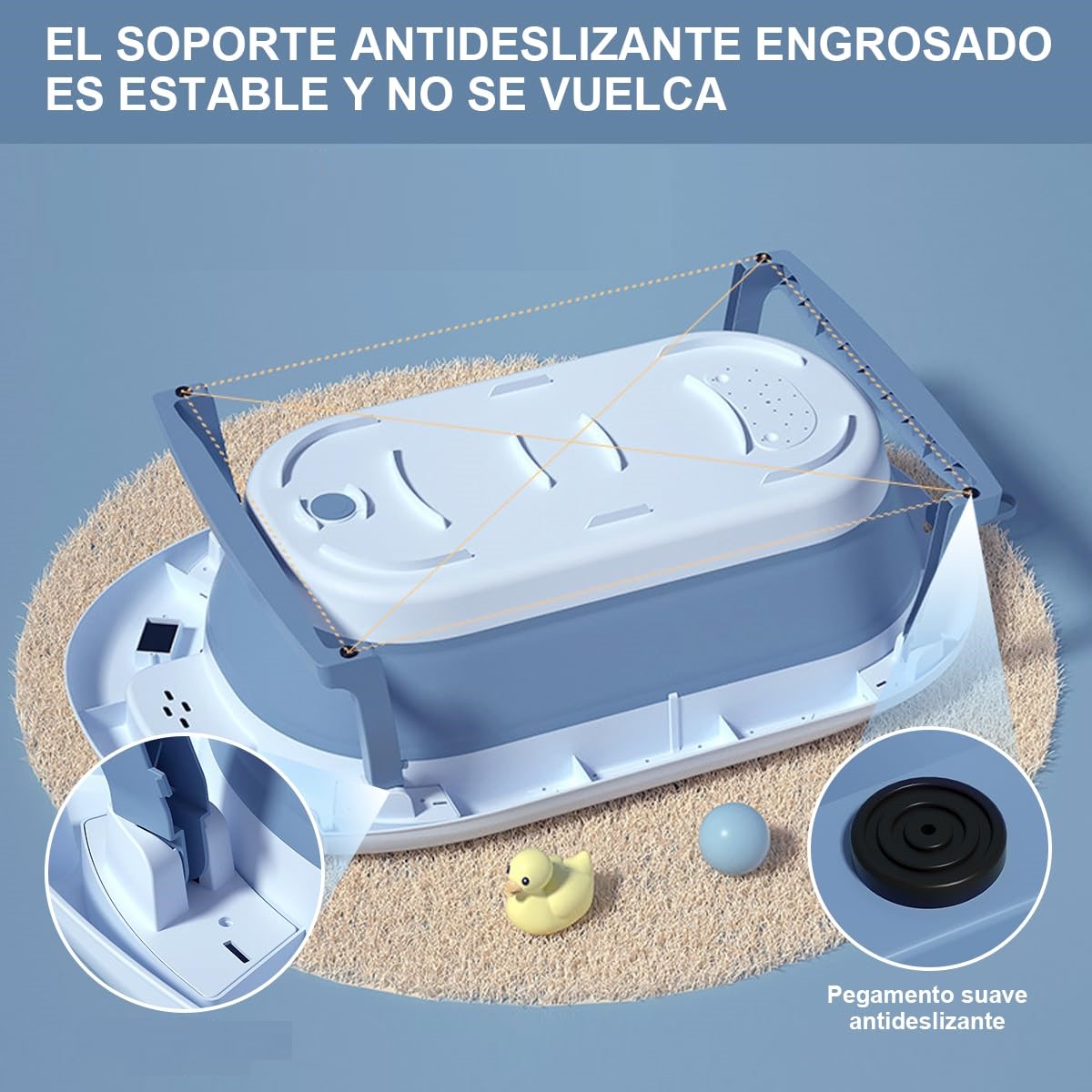 TINA BAÑO BAÑERA PLEGABLE BEBÉ SENSOR TEMPERATURA RONDON - 1
