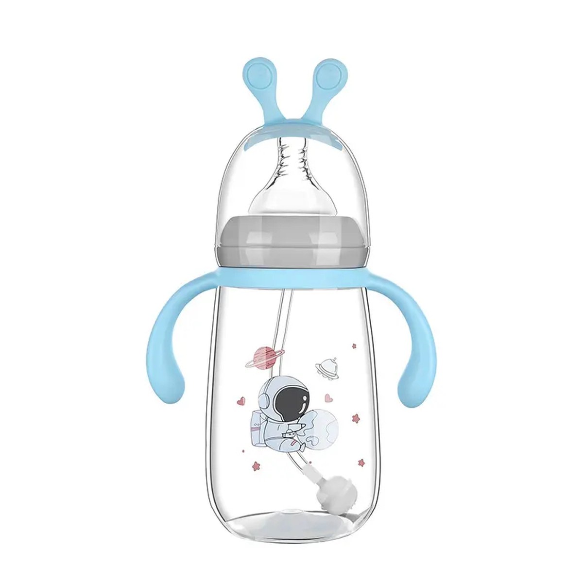 MAMADERA ASAS PARA BEBE Y NIÑOS 300ML BIBERON CALIDAD RONDON - 1