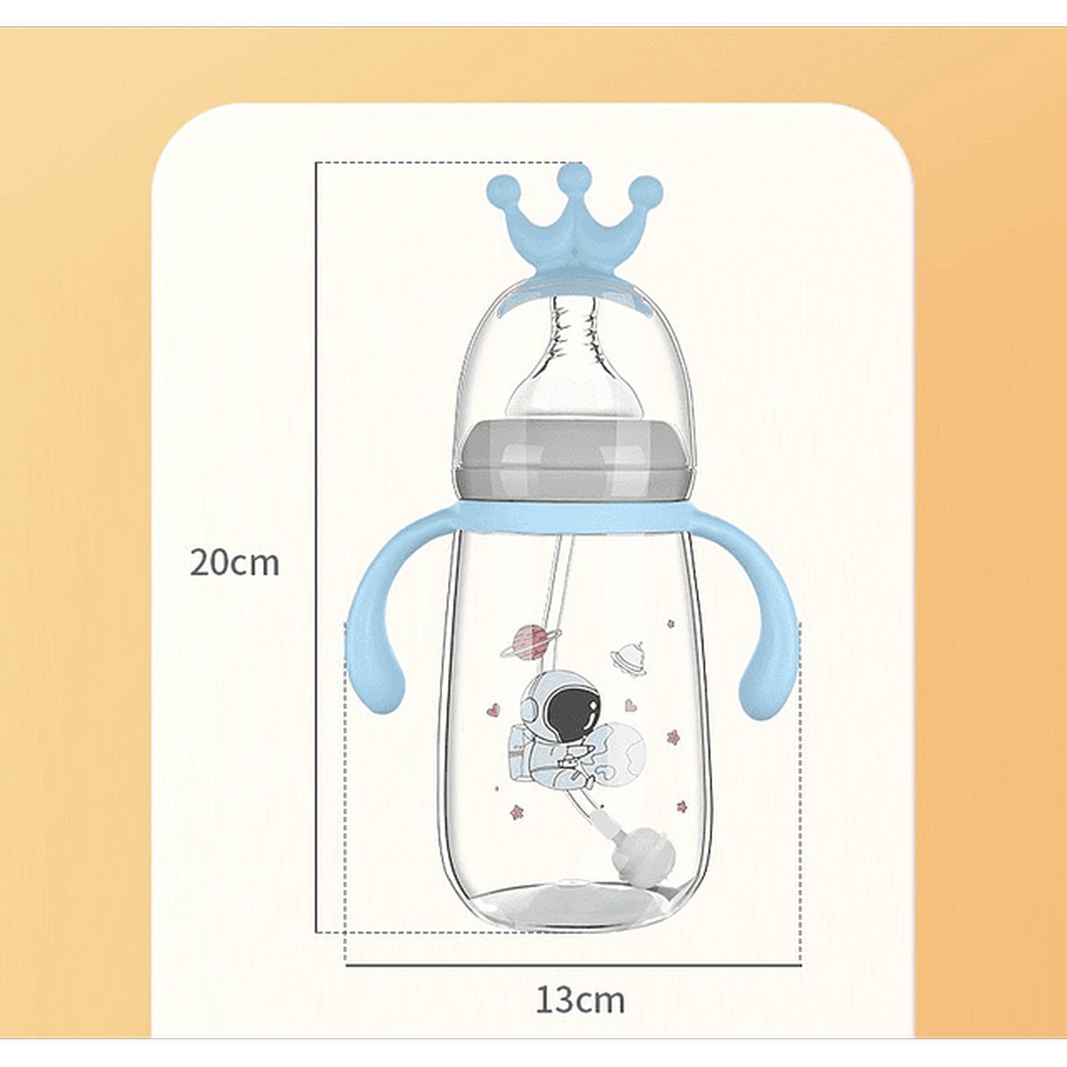 MAMADERA ASAS PARA BEBE Y NIÑOS 300ML BIBERON CALIDAD RONDON - 4