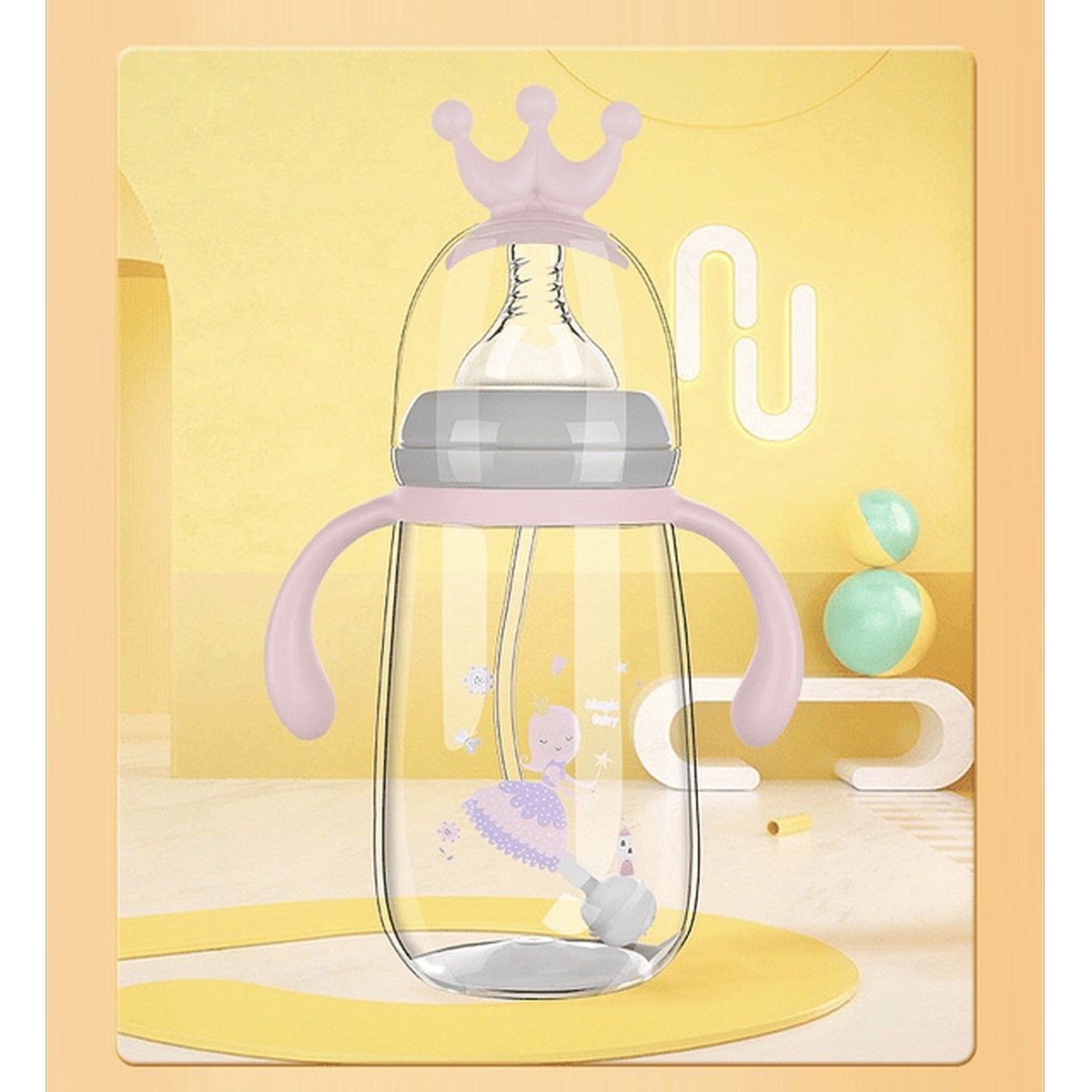 MAMADERA ASAS PARA BEBE Y NIÑOS 300ML BIBERON CALIDAD RONDON - 5