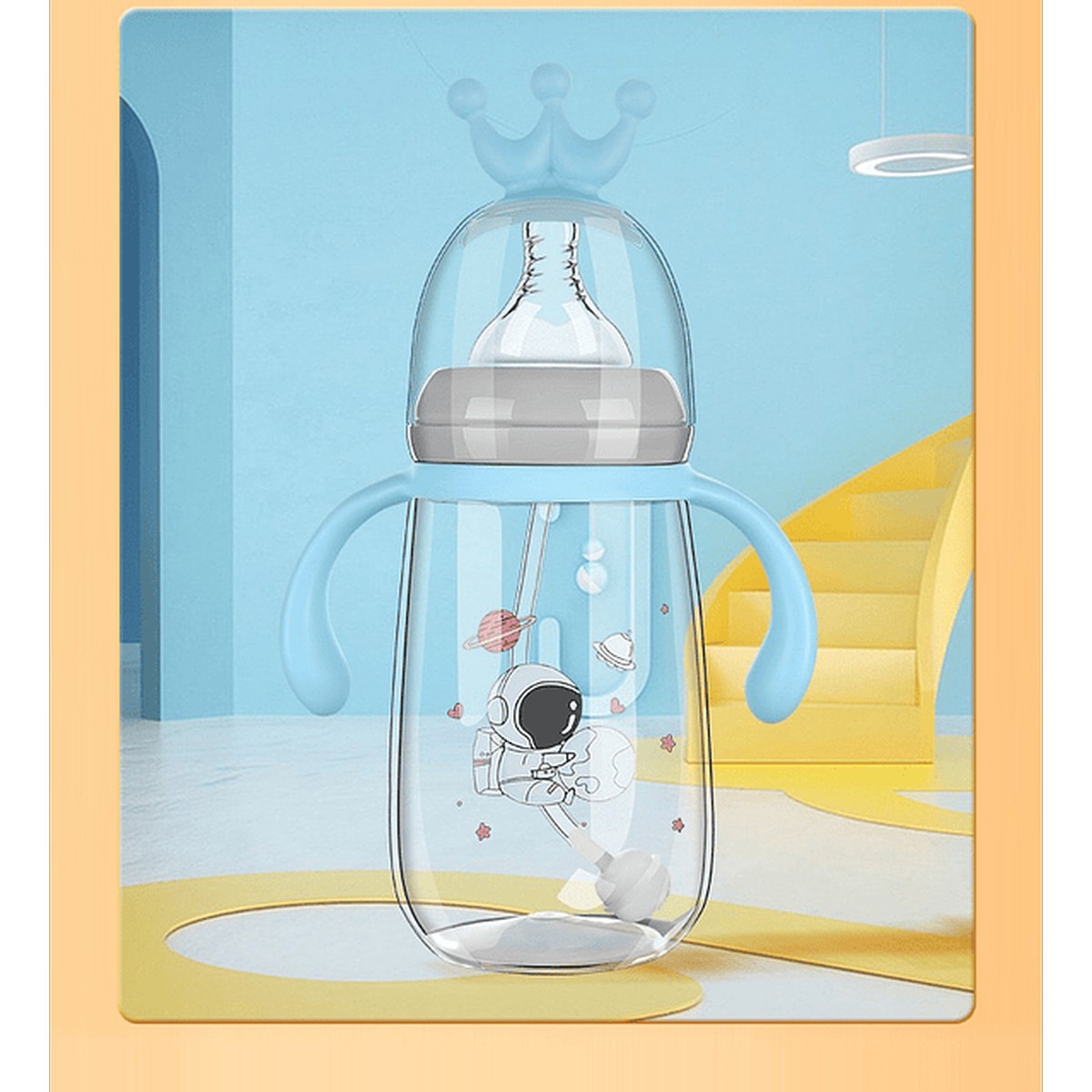 MAMADERA ASAS PARA BEBE Y NIÑOS 300ML BIBERON CALIDAD RONDON - 6