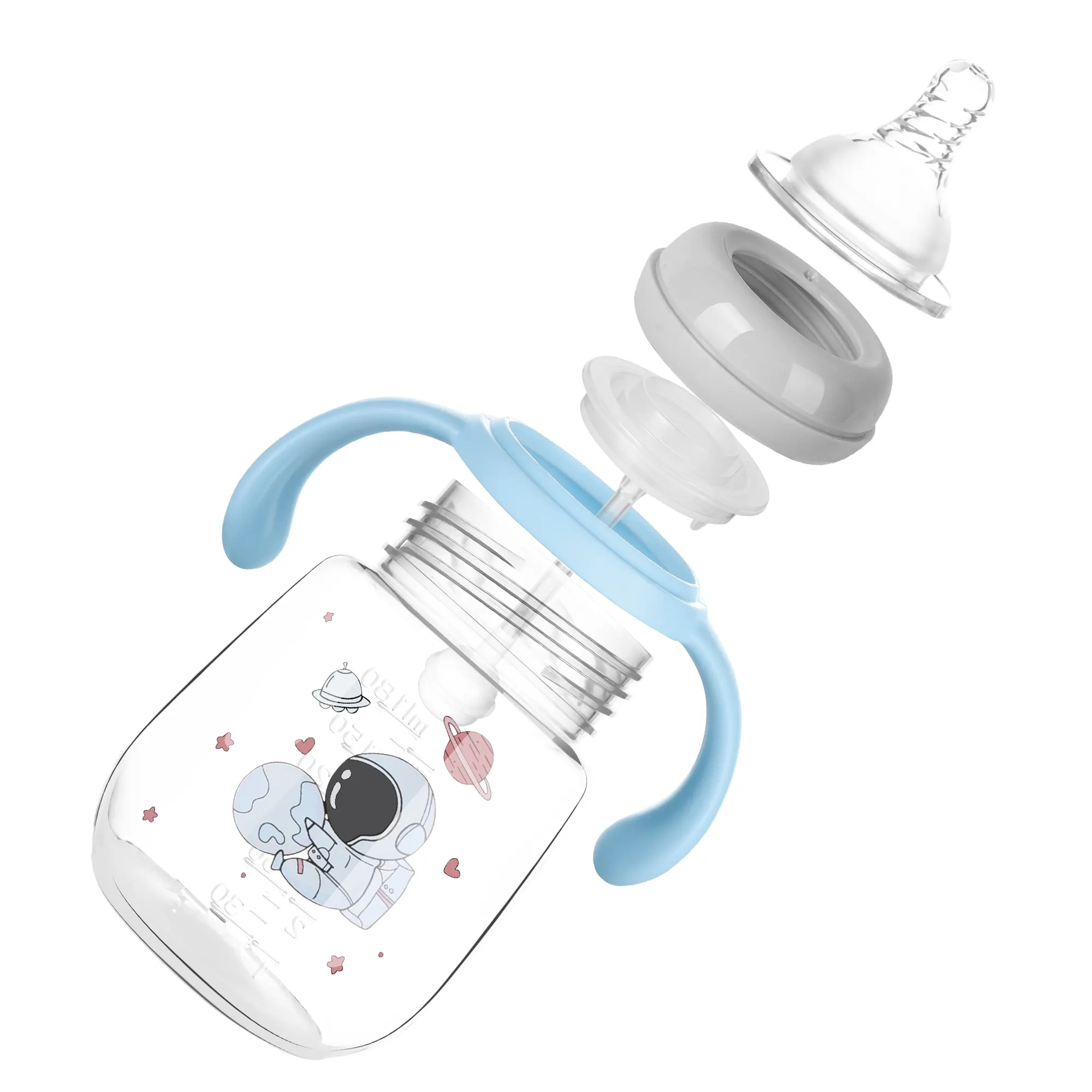 MAMADERA ASAS PARA BEBE Y NIÑOS 300ML BIBERON CALIDAD RONDON - 8