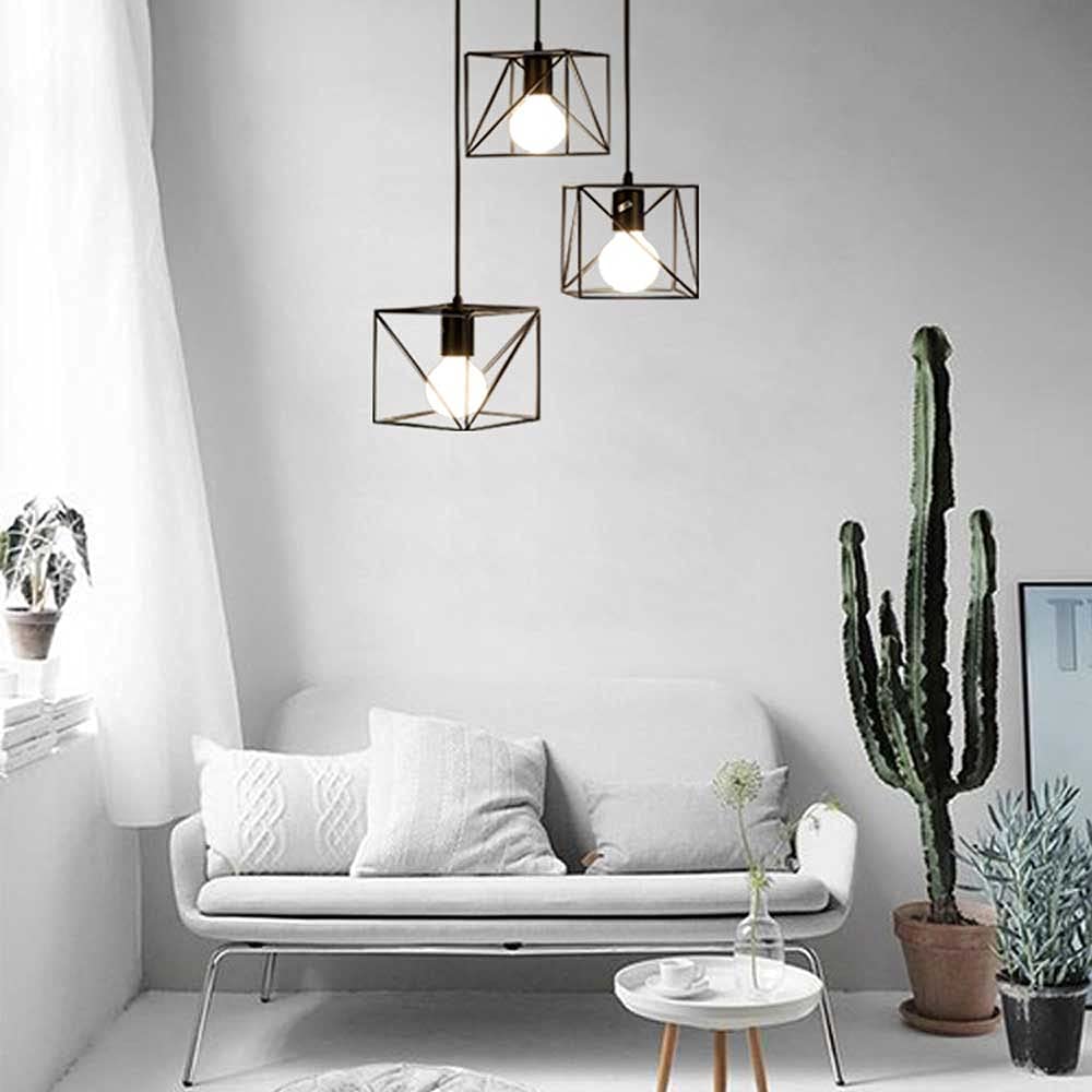 LÁMPARA COLGANTE LUCES LED COLGANTE CUADRADO MODERNA JER - 6