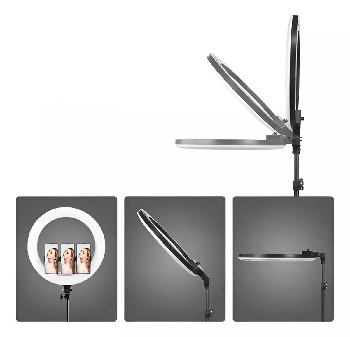 ILUMINADOR ARO ANILLO LUZ LED PROFESIONAL ESTRUCTURA JER - 4