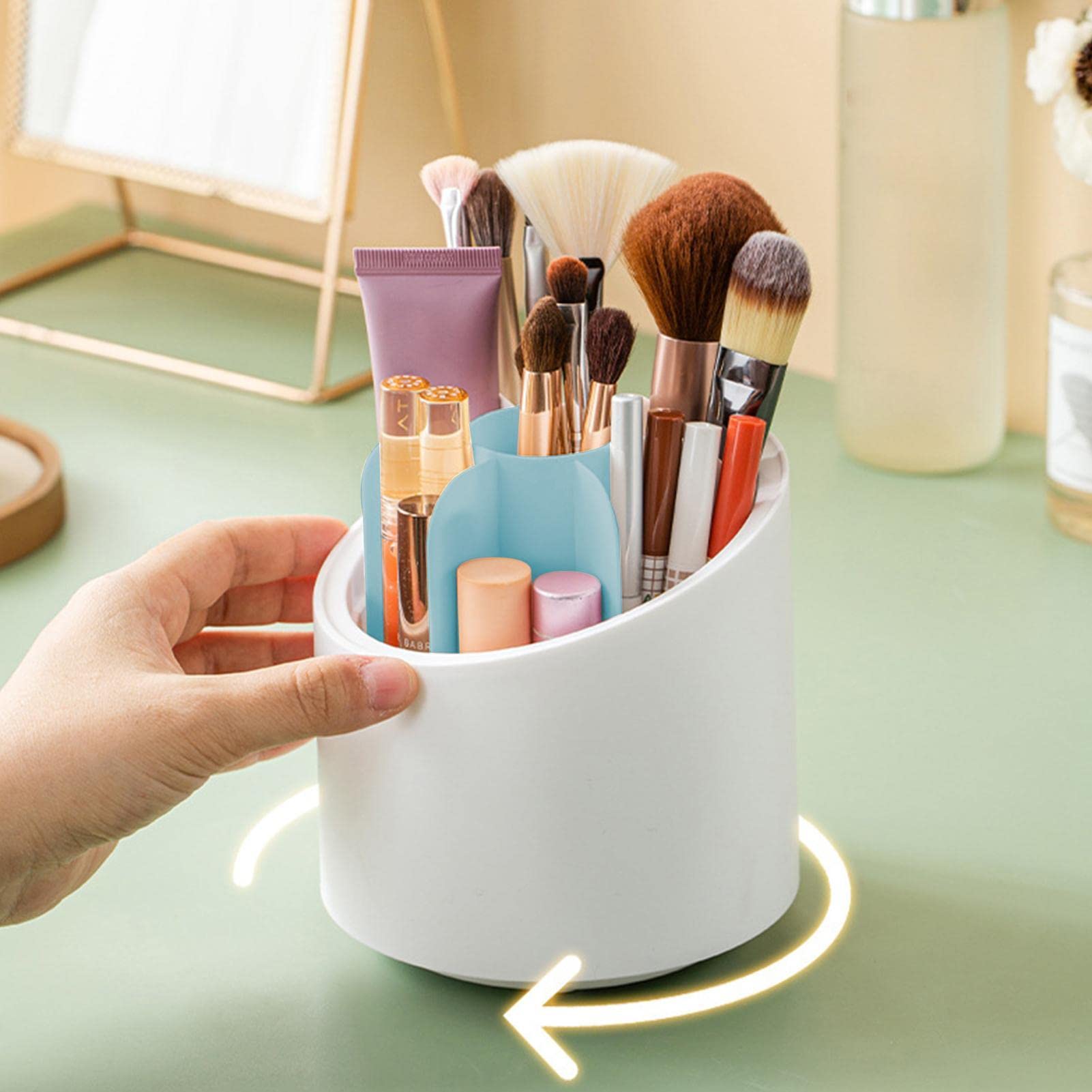 COSMETIQUERO CAJA ALMACENAMIENTO GIRATORIO ORGANIZADOR JER - 5