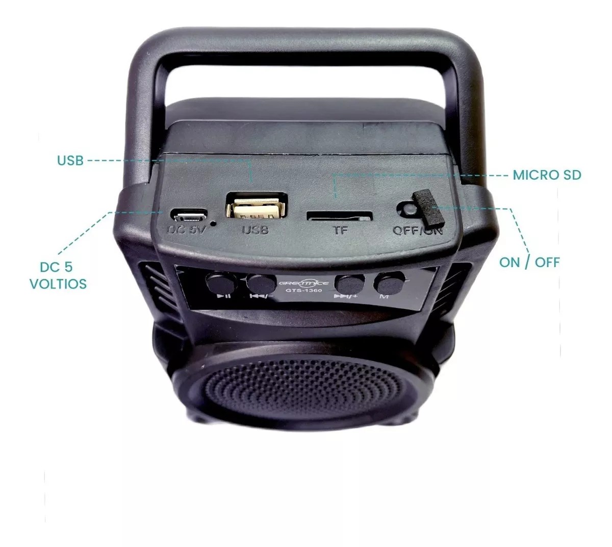 PARLANTE PORTÁTIL PEQUEÑO SONIDO CALIDAD USB MUSICA JER - 8