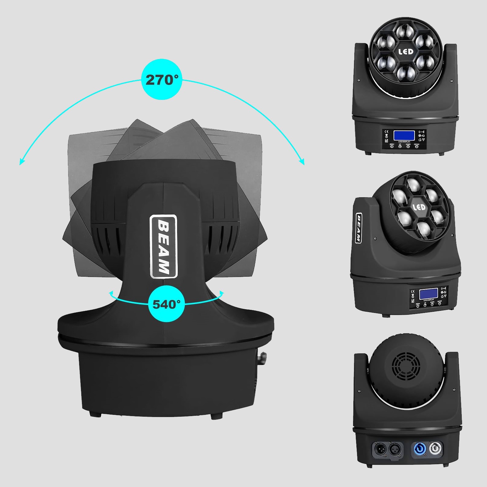 PROYECTOR FOCO ILUMINACION LASER MOVIL 4 EN 1 LAU - 5