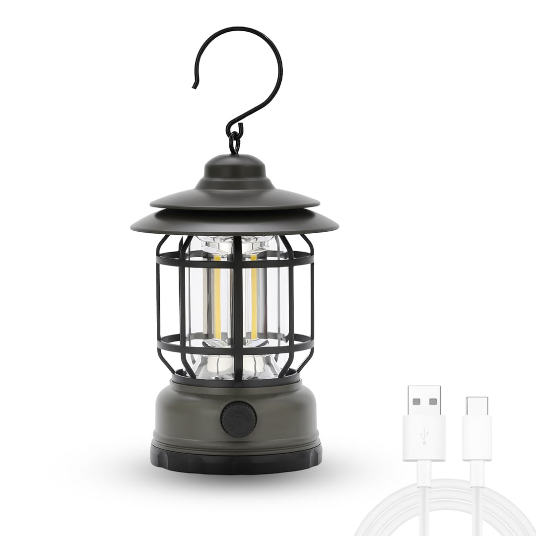 FAROL RECARGABLE LAMPARA CAMPING PORTATIL COLGANTE LAU - 1