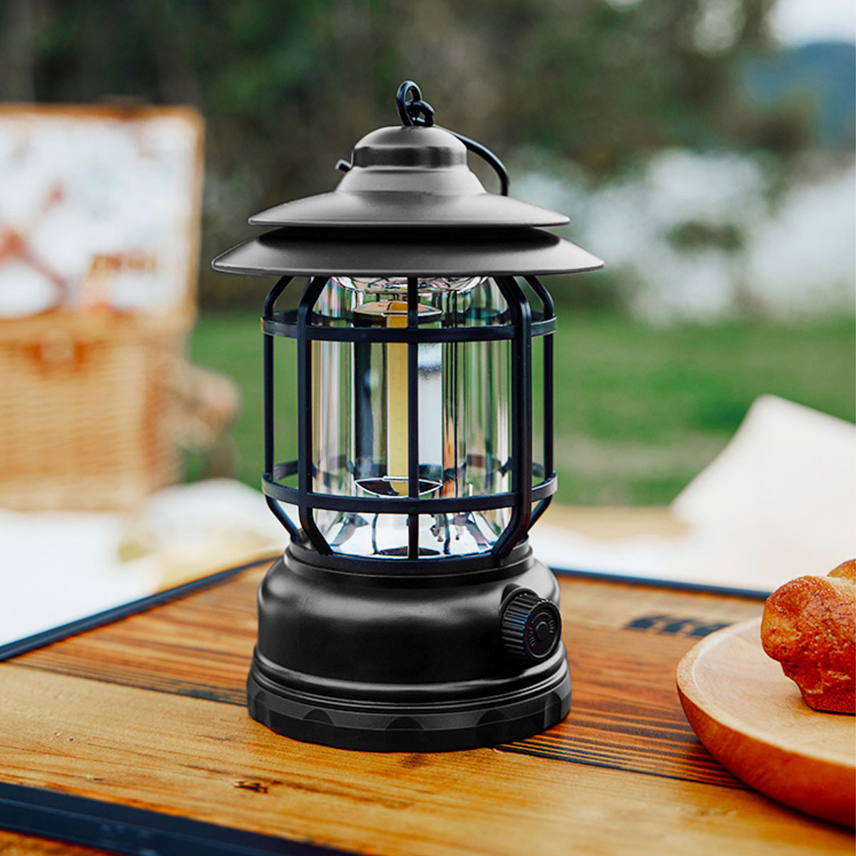 FAROL RECARGABLE LAMPARA CAMPING PORTATIL COLGANTE LAU - 3