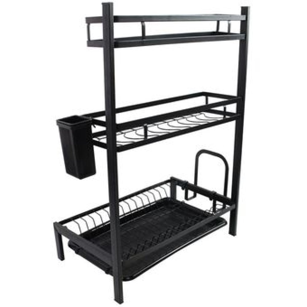 ESCURRIDOR PLATOS SECADOR 3NIVELES LOZA SOPORTE CUBIERTO LAU - 1