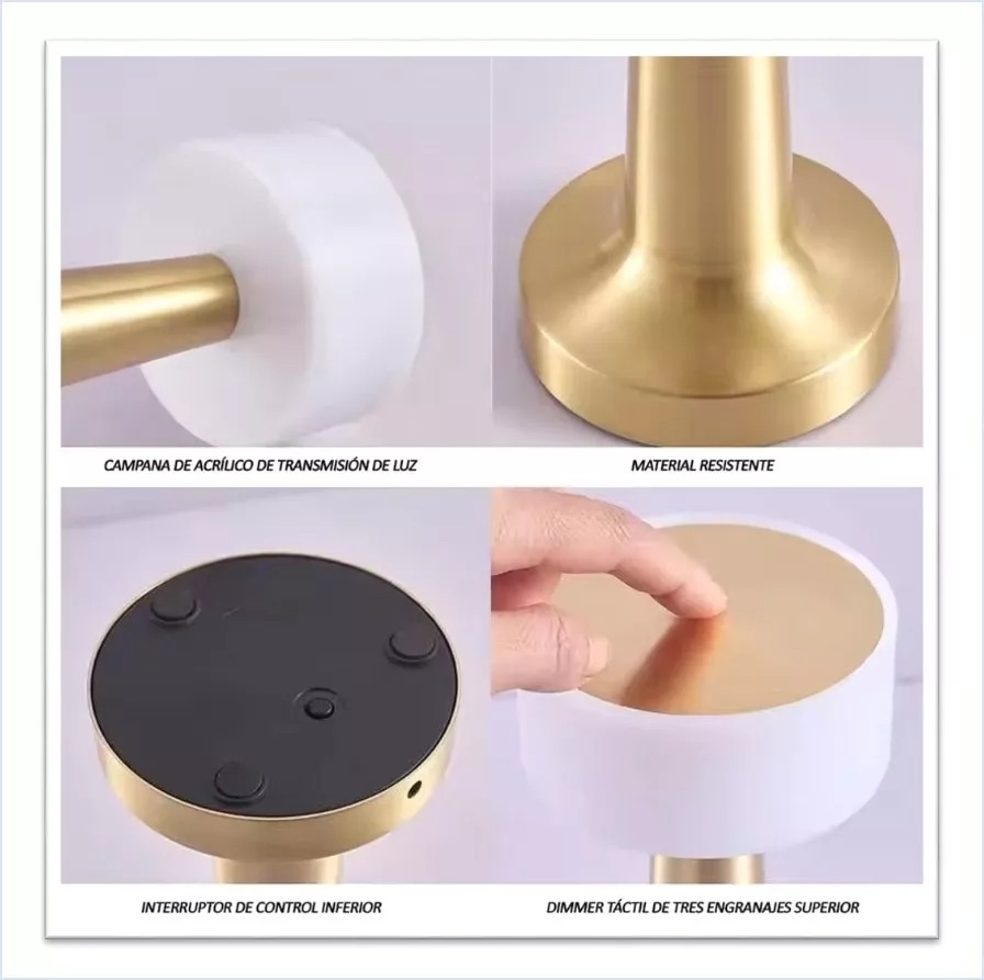 LAMPARA LED RECARGABLE INALAMBRICA TACTIL DIMMER LAU - 3