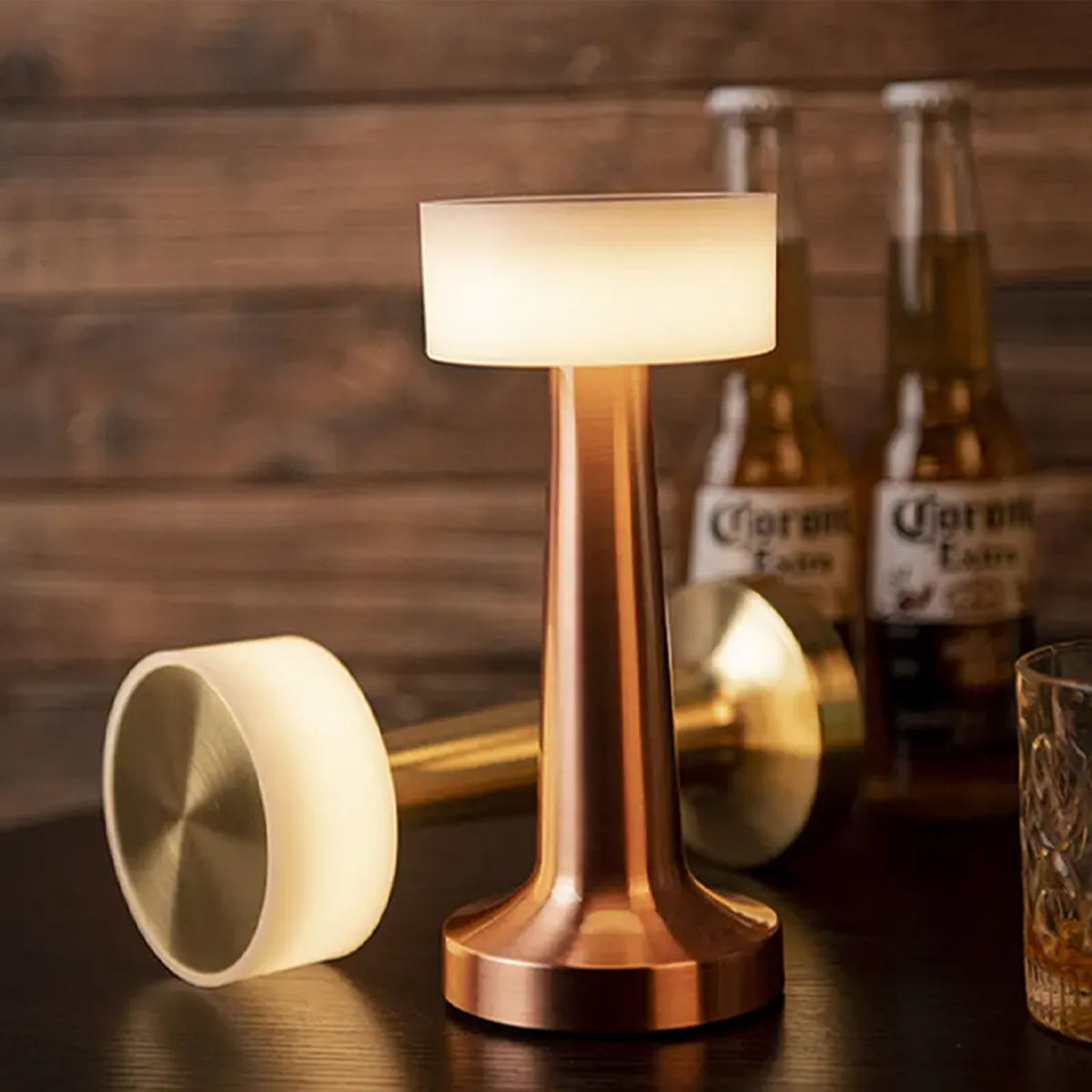 LAMPARA LED PORTATIL METAL BRILLO DECORACION RETRO LAU - 7