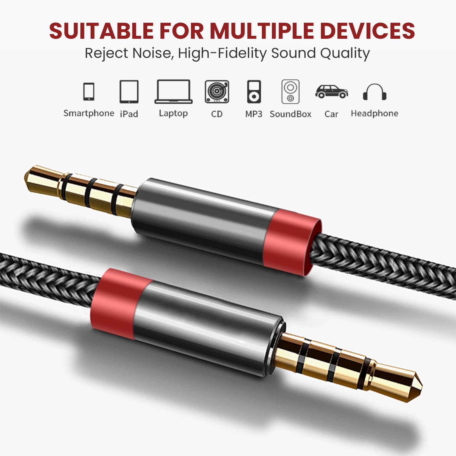 CABLE AUDIO AUXILIAR MUSICA TELEFONO TABLET PARLANTE LAU - 5