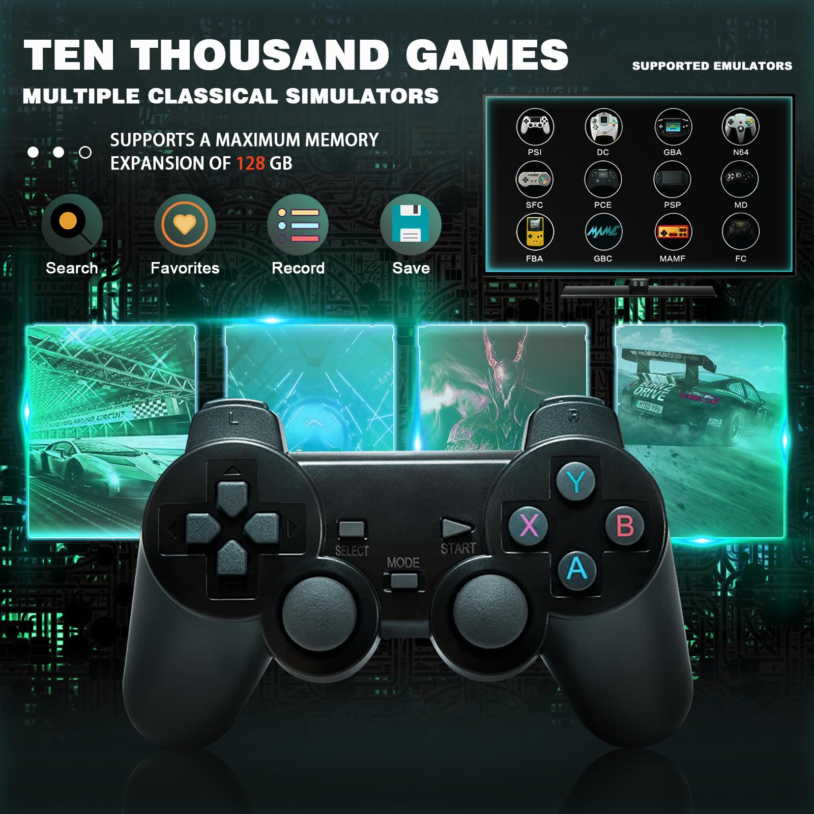 CONSOLA VIDEOJUEGO RETRO CONTROLES INALAMBRICOS LAU - 4