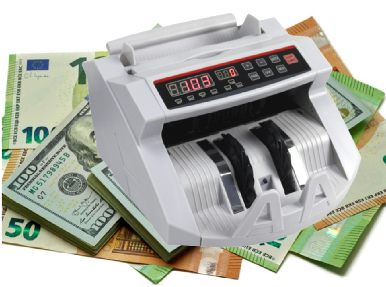 MAQUINA CONTADORA BILLETES CONTEO PANTALLA LCD LAU - 3
