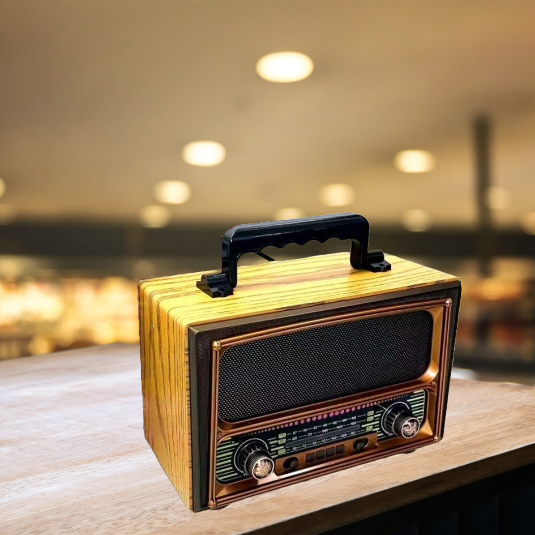 PARLANTE RADIO AM FM BLUETOOTH VINTAGE USB RECARGABLE LAU - 6