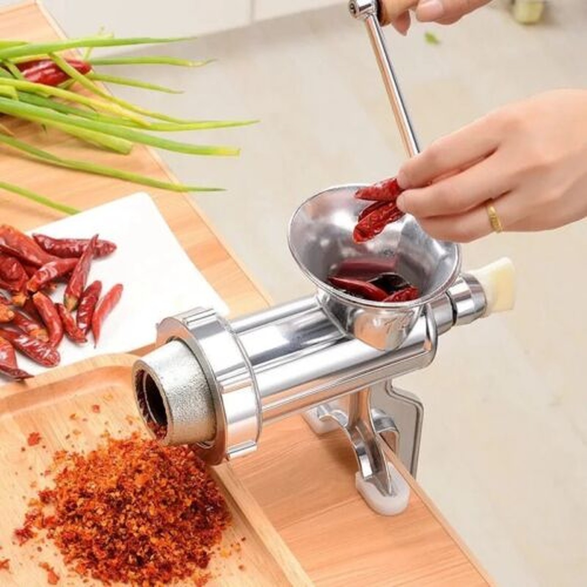 MOLEDORA CARNE MANUAL MANIVELA DISEÑO COCINA IDEAL JER - 9