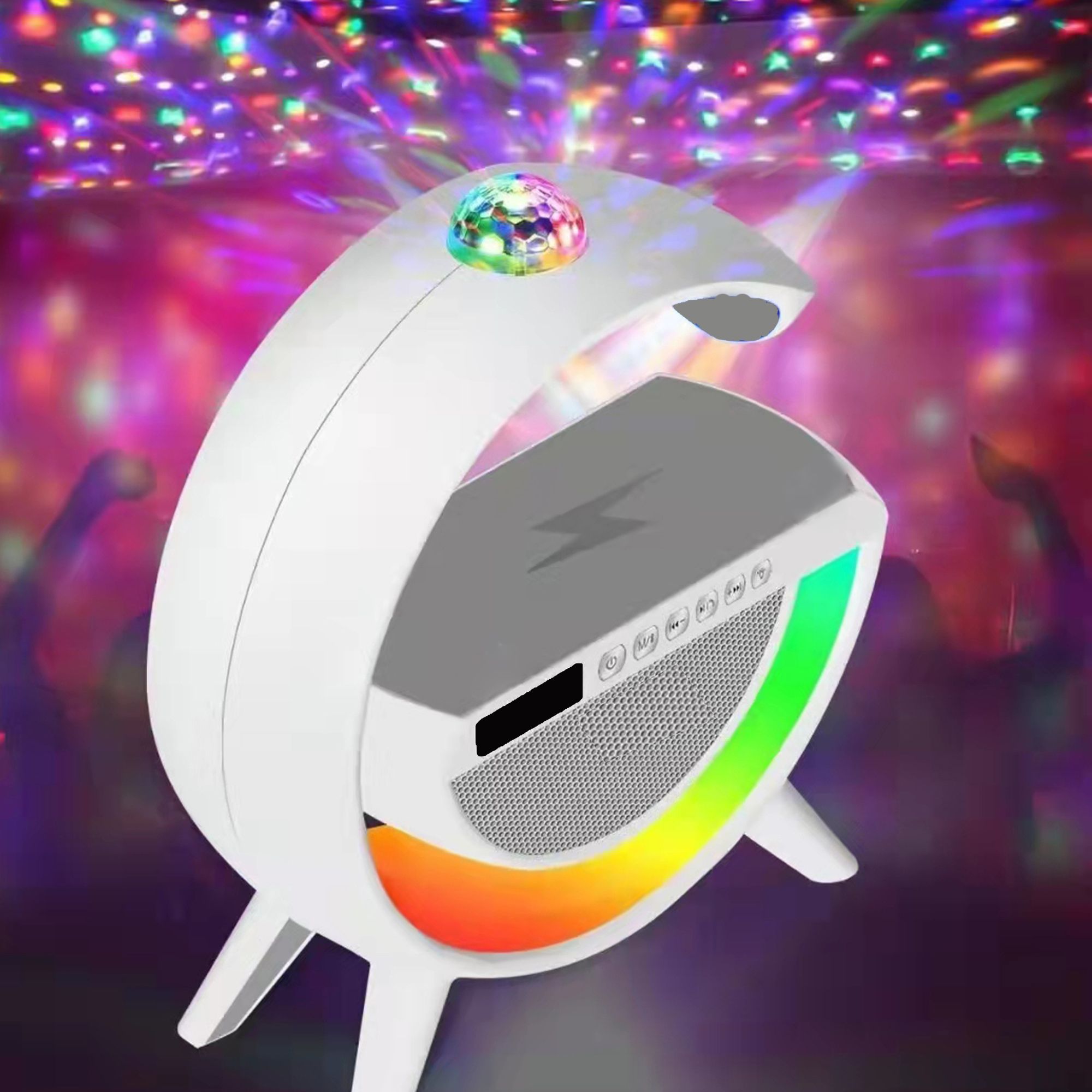 PARLANTE PORTATIL BLUETOOTH RGB MULTIFUNCION ATMOSFERA JER - 8
