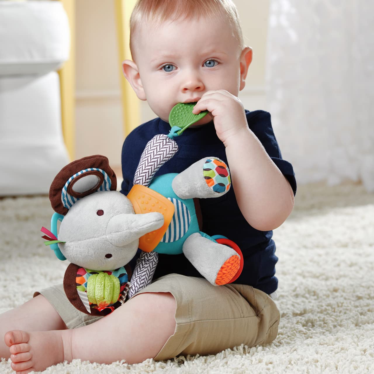 PELUCHE BEBE MULTIPLES TEXTURAS SONIDO FUNCION MORDER JER - 8