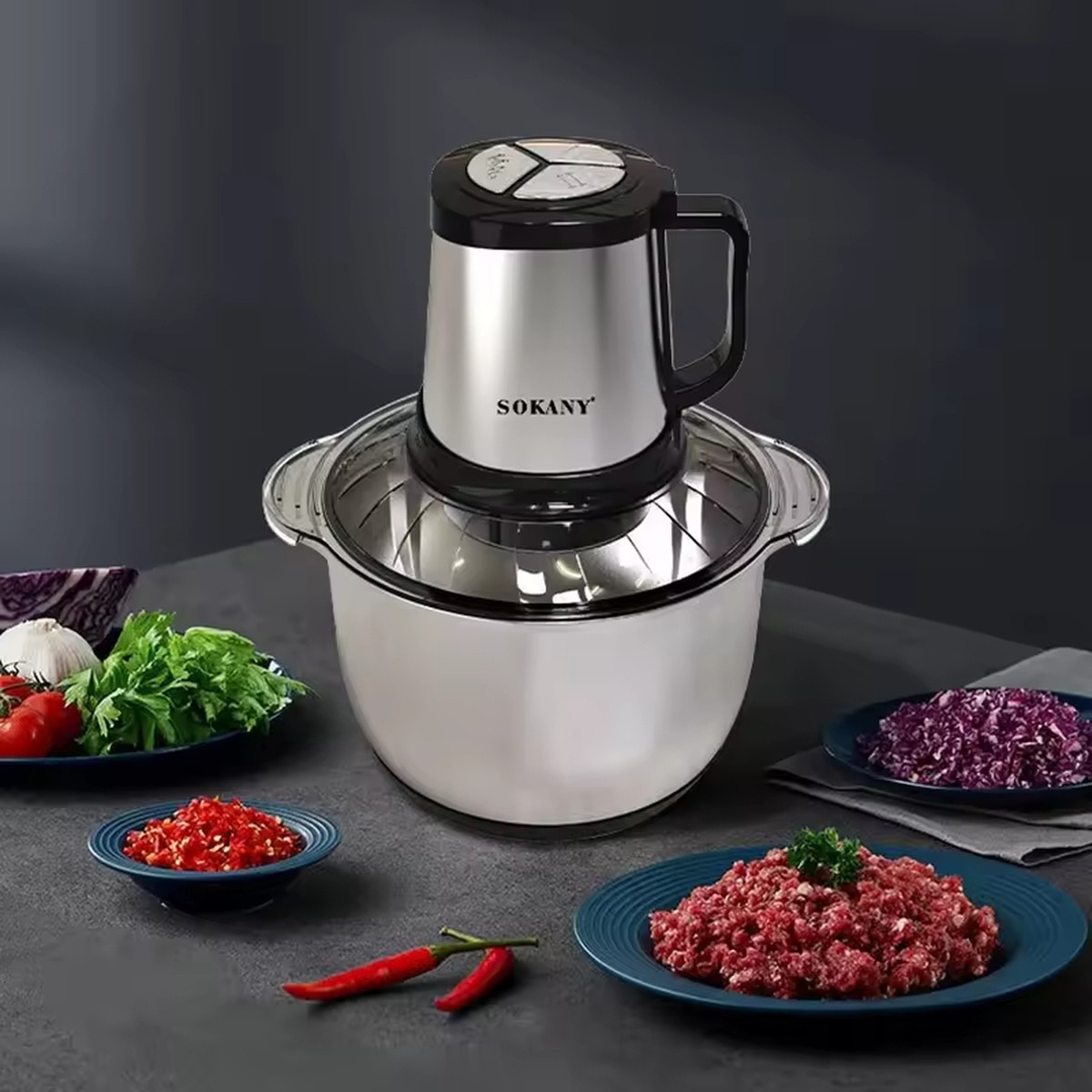 PROCESADOR ALIMENTOS HOGAR MULTI ALIMENTOS BAJO RUIDO JER - 6