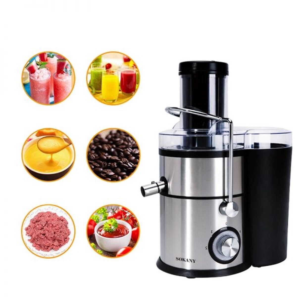 EXPRIMIDOR POTENTE NECTAR MAQUINA JUGO PERSONALIZADO JER - 8