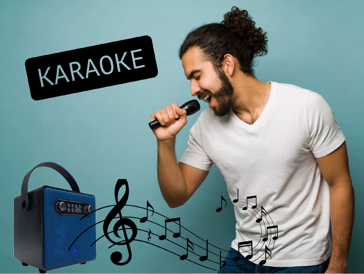 PARLANTE ALTAVOZ KARAOKE PORTATIL INALAMBRICO LAU - 6