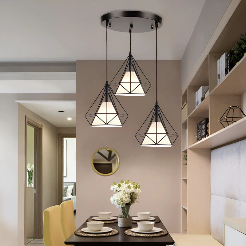 LAMPARA TECHO COLGANTE DIAMANTE ELEGANTE MODERNA LAU - 3