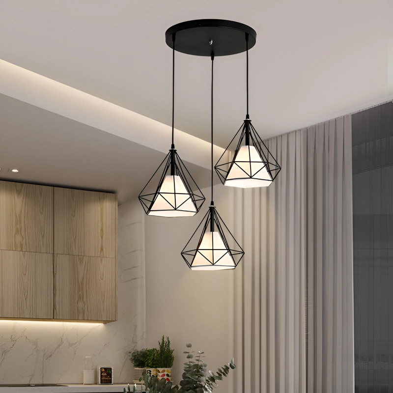 LAMPARA TECHO COLGANTE DIAMANTE ELEGANTE MODERNA LAU - 5