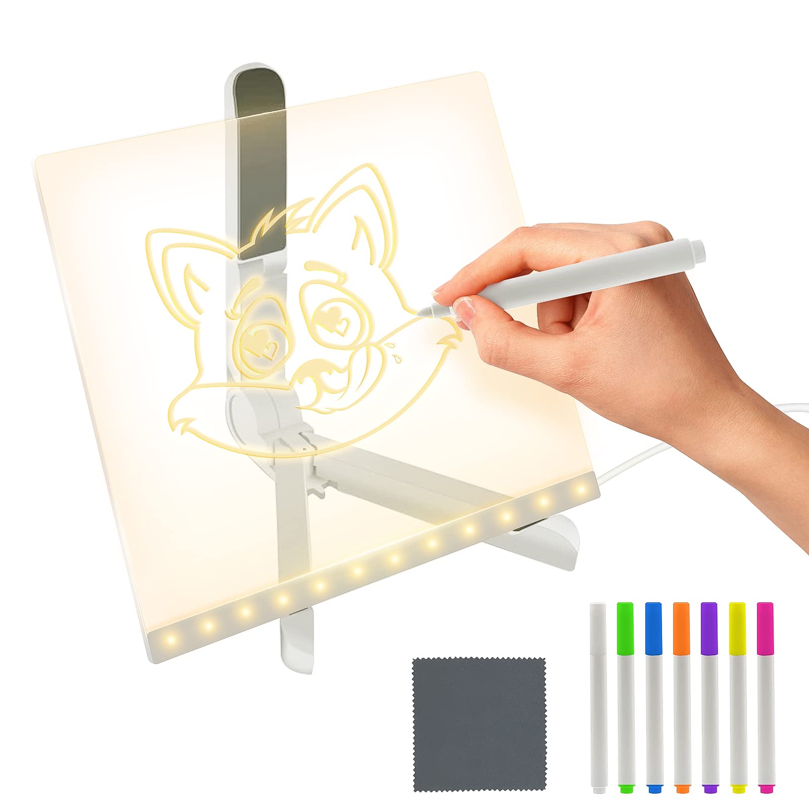 PIZARRA ACRILICA TRANSPARENTE ESCRITURA OFICINA NIÑO LUZ LAU - 3