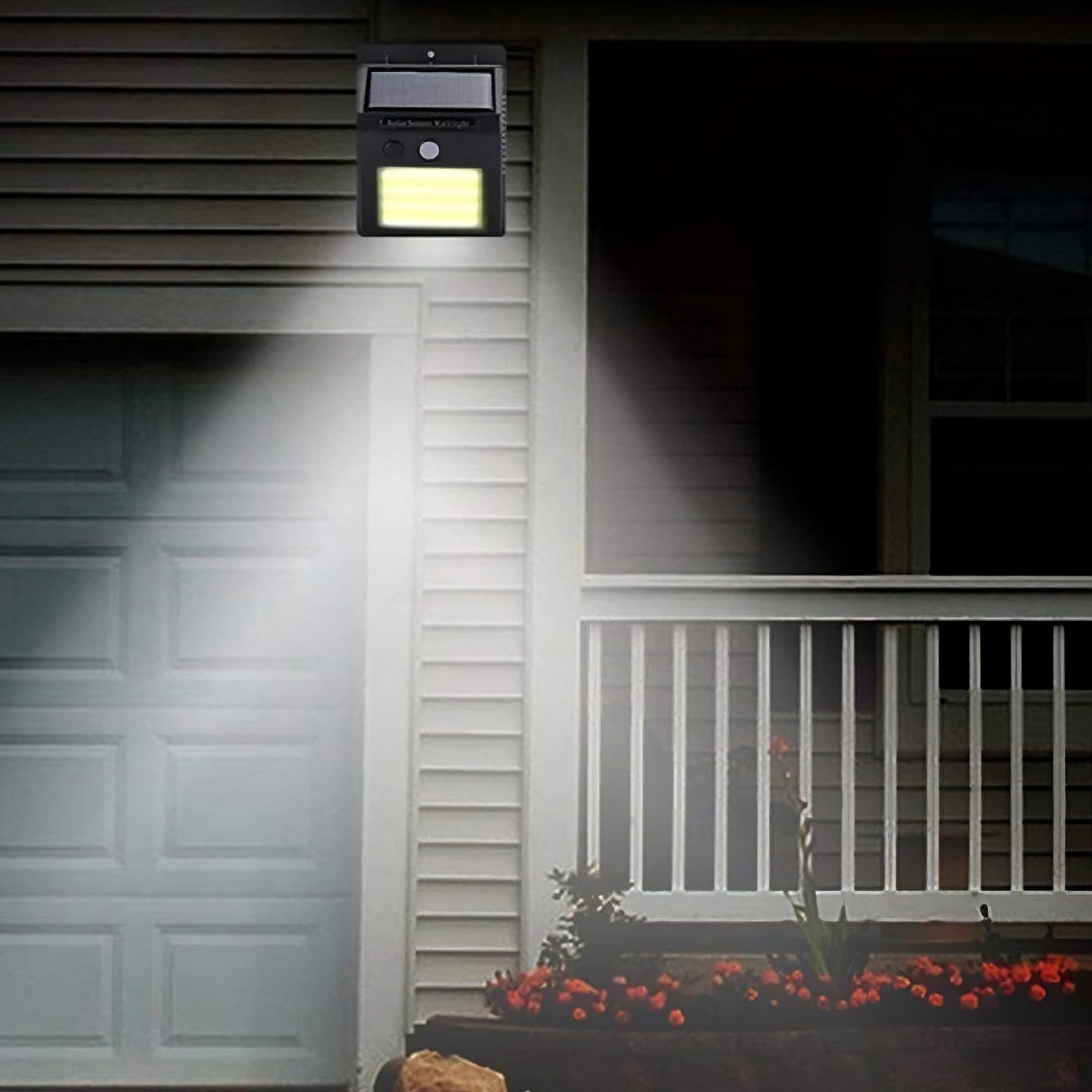 SET 2 LUCES LED PARED SENSOR MOVIMIENTO SOLAR DE 20 LAU - 7